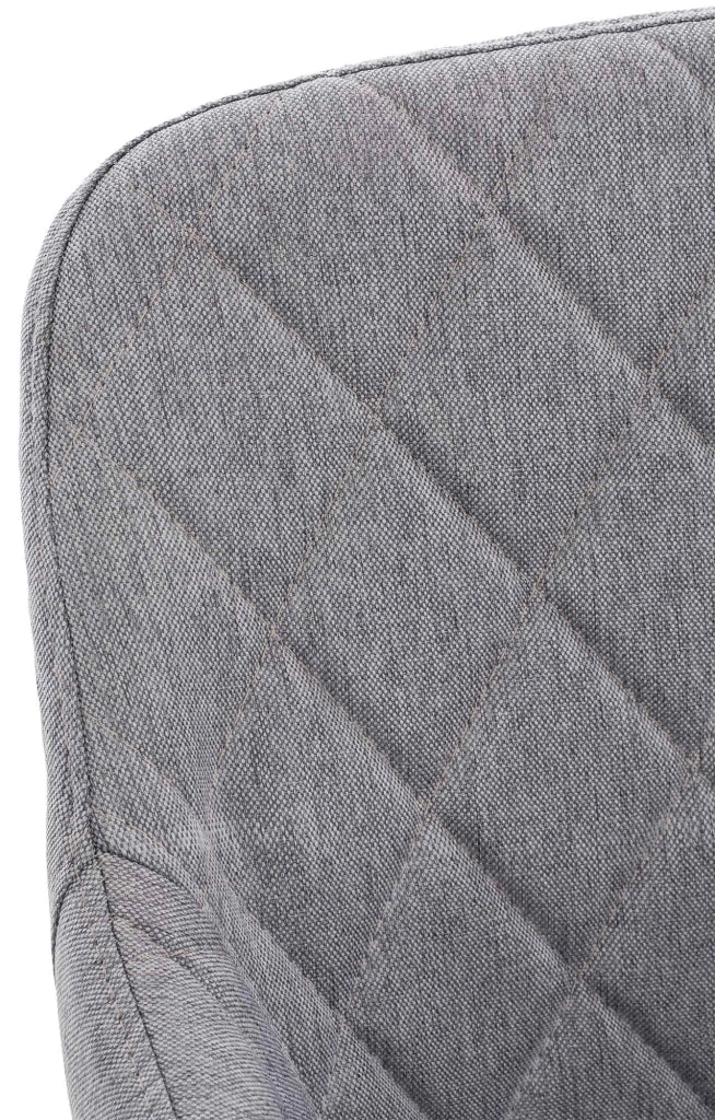 Sedia da pranzo Shila fodera a rombi Tessuto,grigio