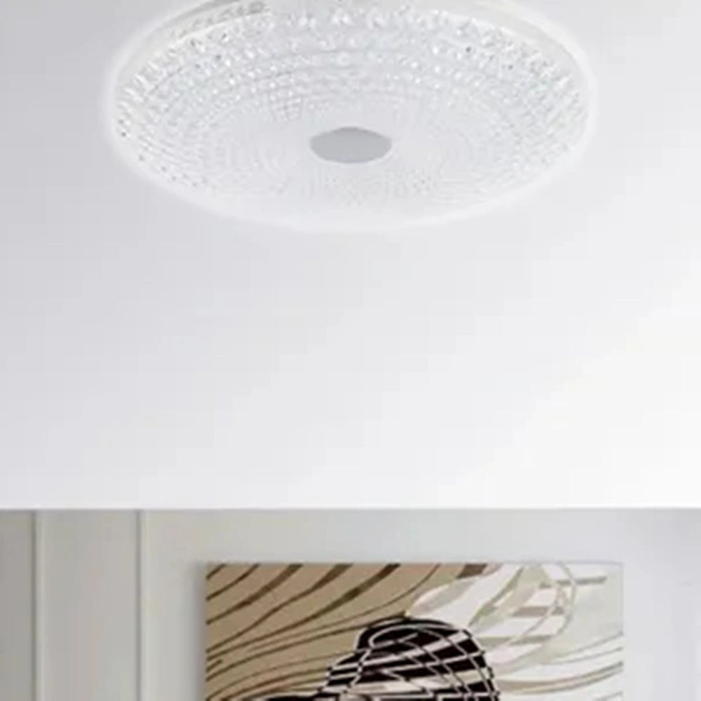 Trade Shop - Plafoniera Da Soffitto 60 W Design Cristalli Luce Fredda Fst-50a42826 Interna 49cm -