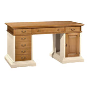 Scrivania arte povera legno avorio noce grano l.160 p.80 h.85 - Mobili 2G