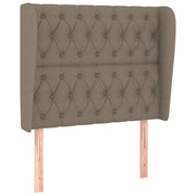 Testiera | Testata ad Orecchio Tortora 103x23x118/128 cm in Tessuto