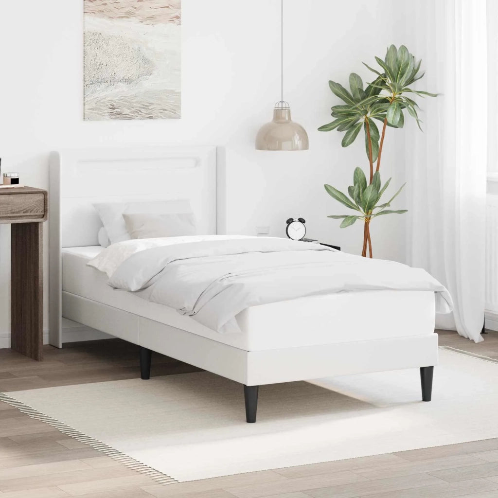 Struttura del letto con testiera Bianco 80 x 200 cm Similpelle 42027962