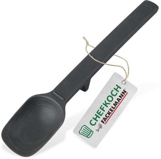 Cucina Flexi-Spiedina in silicone - Cucchiaio con funzione di misura da 5 ml & 15 ml - Lame di silicone morbide da utilizzare come scheggiatrice - Funzione di sollevamento per evitare di sporcarsi - Dimensioni: circa 26,5 x 5,5 x 2,5 cm