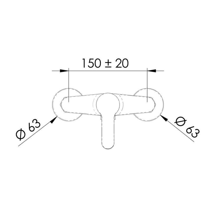 Miscelatore esterno doccia nero opaco serie Winner
