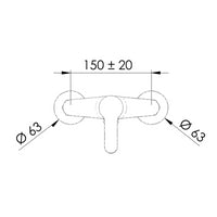 Miscelatore esterno doccia nero opaco serie Winner