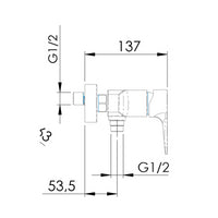 Miscelatore esterno doccia nero opaco serie Winner