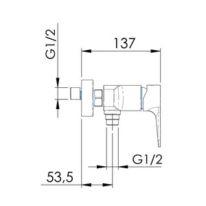Rubinetto doccia esterno con kit doccia a 4 funzioni - serie winner