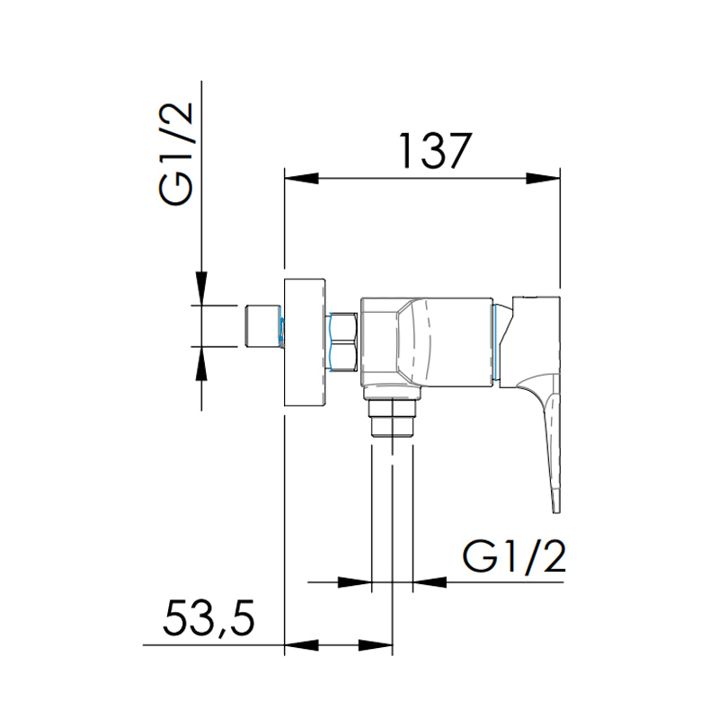 Rubinetto doccia esterno con kit doccia a 4 funzioni - serie winner
