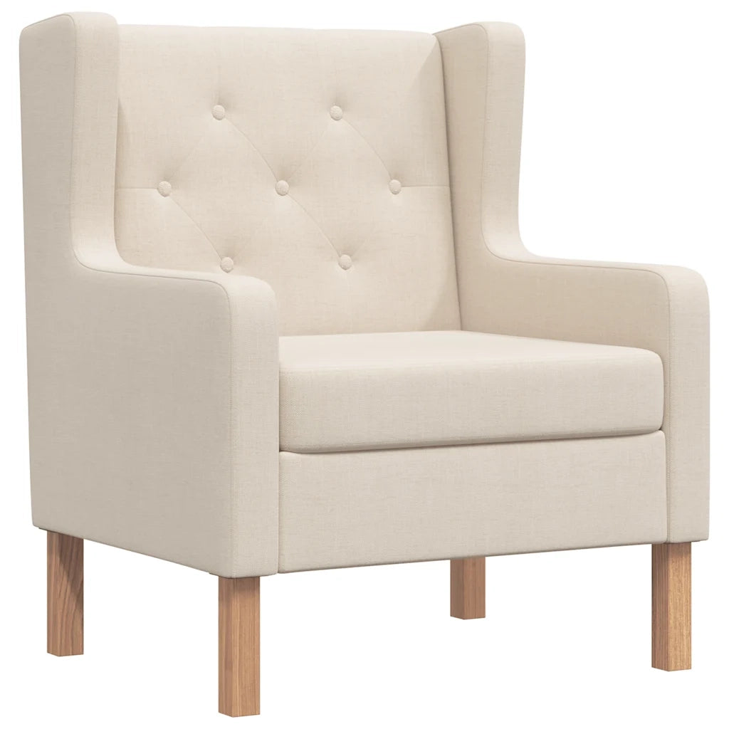 Poltrona Bianco Crema in Tessuto 245449