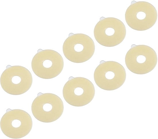 Ringhi ostomici adesivi flessibili - 10 pezzi - idonei per la pelle - composto idrocolloidale - ringhi adesivi flessibili - elevata elasticità - prolunga la durata di vita del sigillo ostomiale