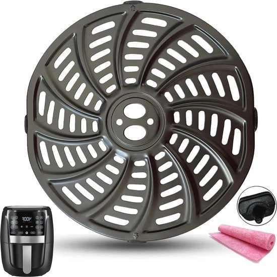 Griglia per Airfryer 5QT - Piatto Crisper Antiscivolo per Airfryer - Sostenibile e Pratico