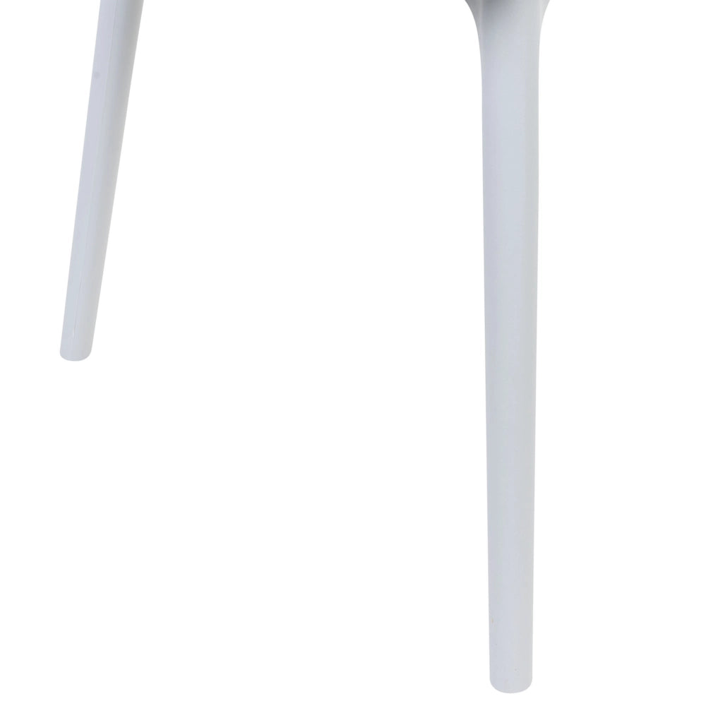 Set di 2 sedie da pranzo in materiale sintetico grigio chiaro stile moderno soggiorno cucina