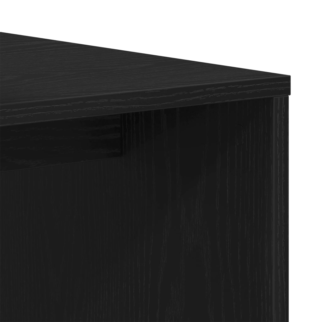 Set di Tavolini  Nero Rovere 100x48x40 cm in Legno Ingegnerizzato