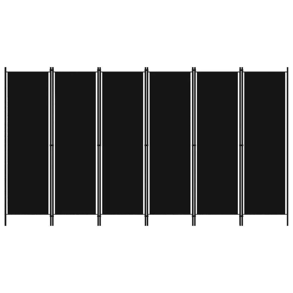Paravento a 6 Pannelli Nero 300x180 cmcod mxl 96926