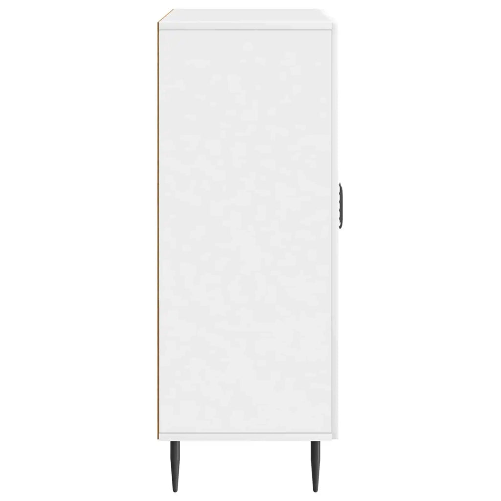 Credenza Bianco Lucido 66 x 34,5 x 89,5 cm Legno ingegnerizzato
