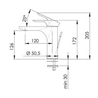 Rubinetto miscelatore per lavabo infinity