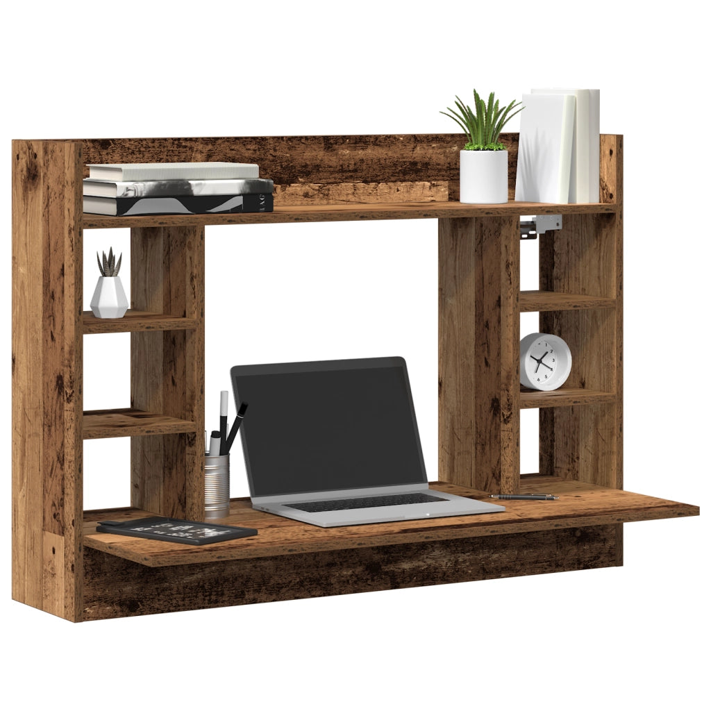 Scrivania a Parete Rovere Antico 105x48x75 cm Legno ingegnerizzato