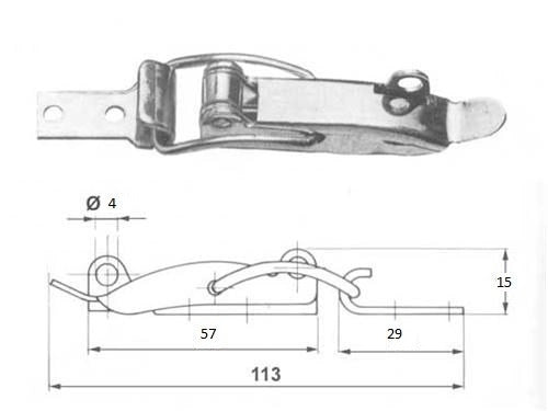 CHIUSURE PORTALUCCHETTO ZINC. TIPO G