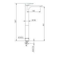 Infinity miscelatore xxl ideale per lavabi moderni a bacinella