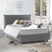 Amorino, Letto Piazza e Mezza Sfoderabile Made in Italy, Grigio