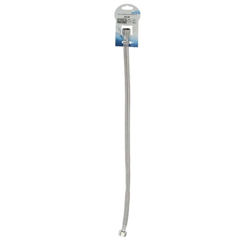 Trade Shop - Tubo Flessibile Flessibili Per Rubinetto Miscelatore Acqua øf3/8 X M3/8 Lungo 50cm 87966 -