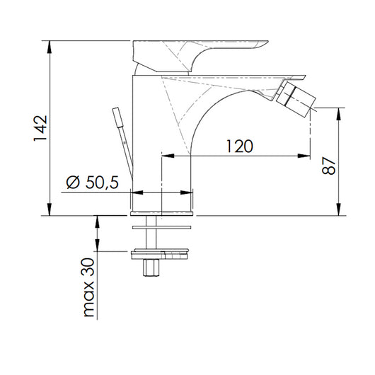 Rubinetto bidet - serie infinity