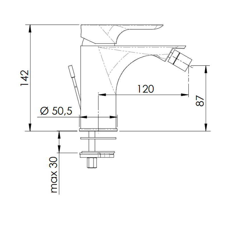 Rubinetto bidet - serie infinity