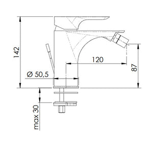 Rubinetto bidet - serie infinity