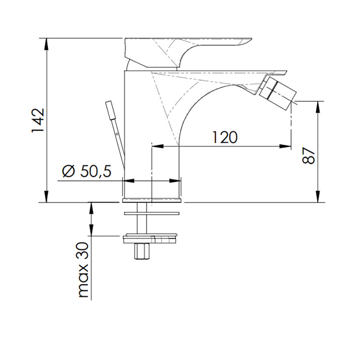 Rubinetto bidet - serie infinity