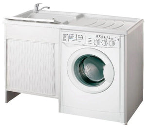 Lavatoio compact cop.lav.124x60 -vasca sx, bn cr4800sx