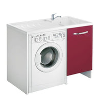 Lavatoio pangea cop.lav.109x60 c esto scorr.-vasca sx,cort.rosso