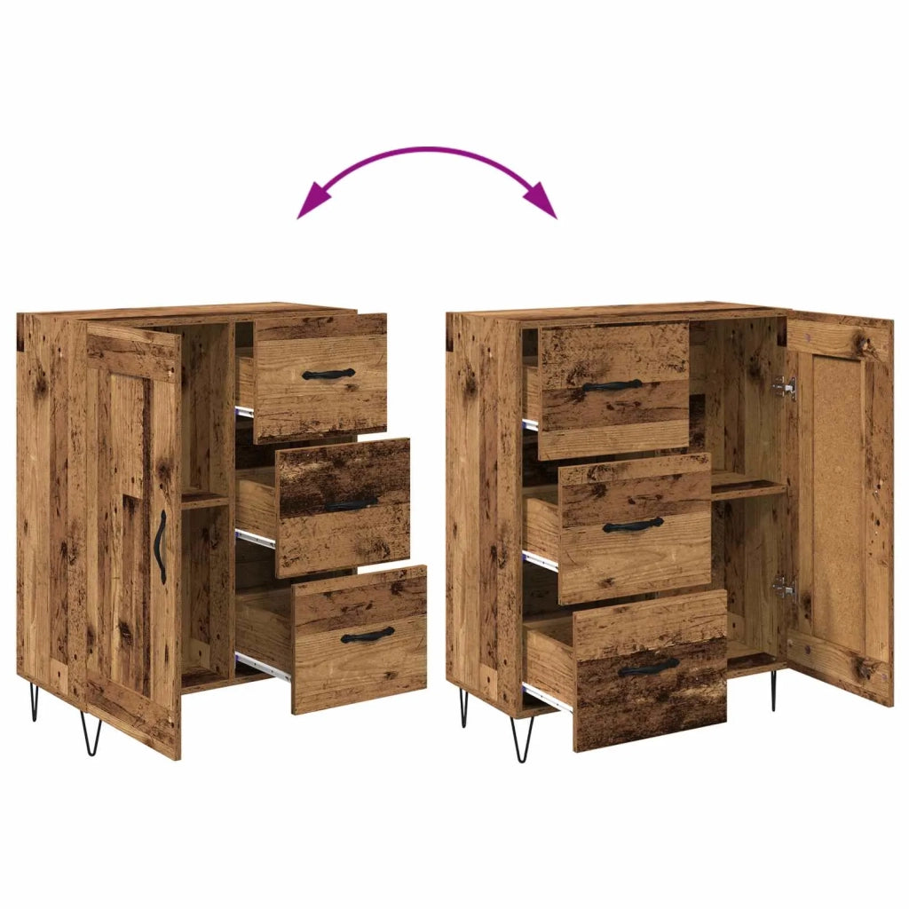 Credenza | Madia | Buffet da pranzo | Armadio da pranzo Legno vecchio 69,5 x 34 x 90 cm Legno ingegnerizzato