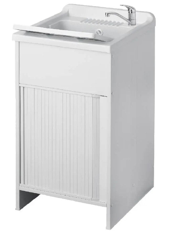 Lavatoio compact 50x50, a serrandina, bianco cr4003