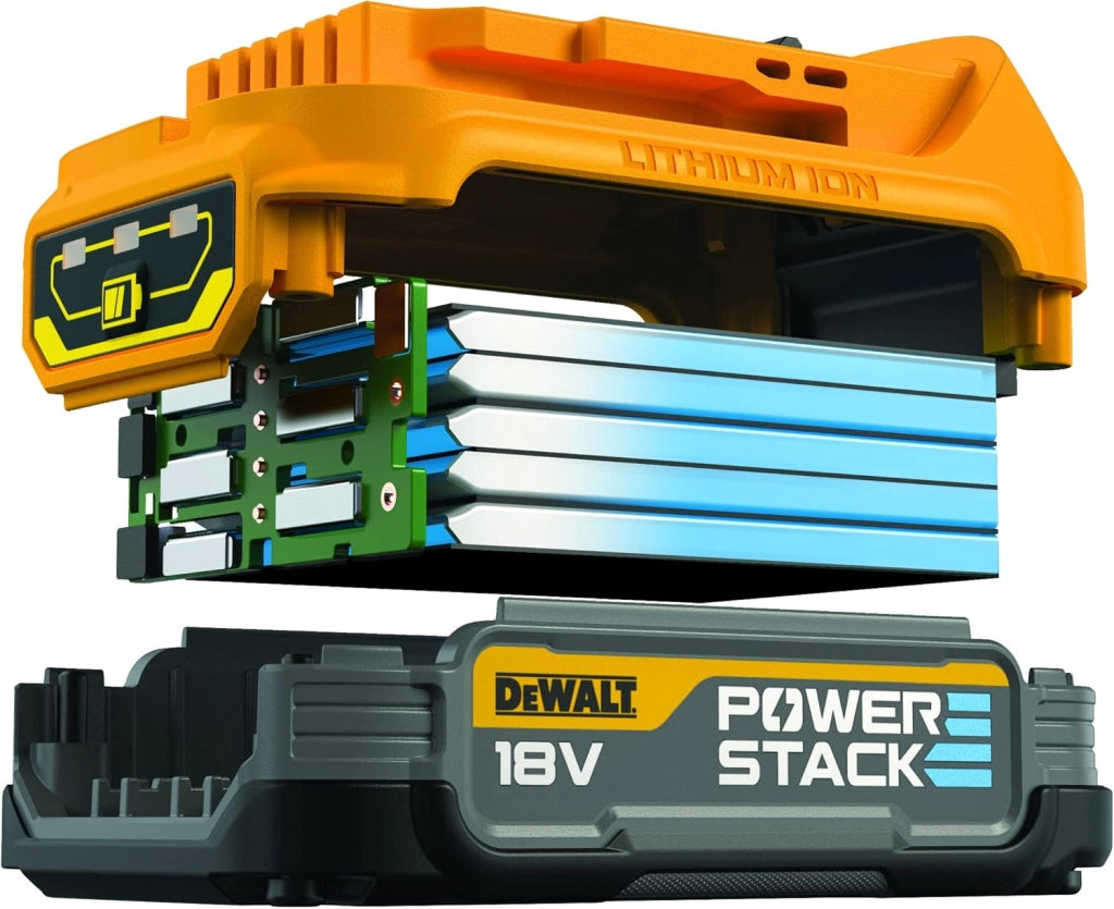 DCK2050E2T-QW Cordless Combo Pack Drill, Impact Wrench, 18 V, 1.7 Ah Power Stack Batteries