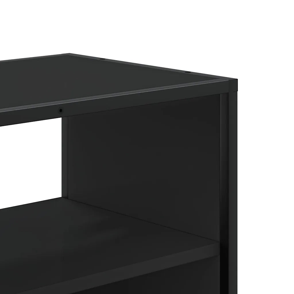 Mobile Porta TV Nero 60x31x39,5cm in Truciolato e Metallo 848914