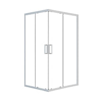 Box Doccia Rettangolare 68-80/88-100x185h 4mm Cromato - Volta