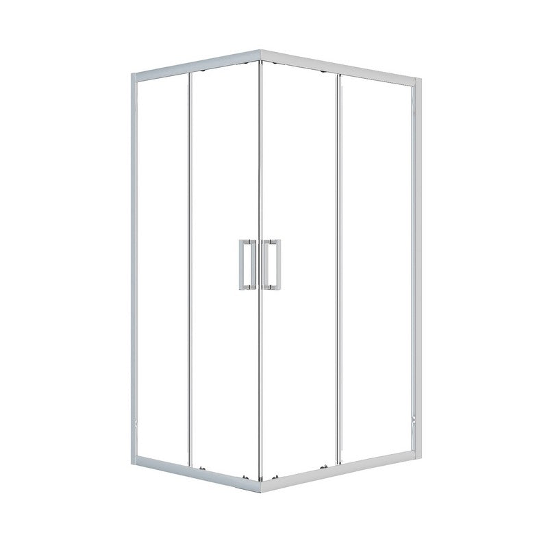 Box Doccia Rettangolare 68-80/88-100x185h 4mm Cromato - Volta