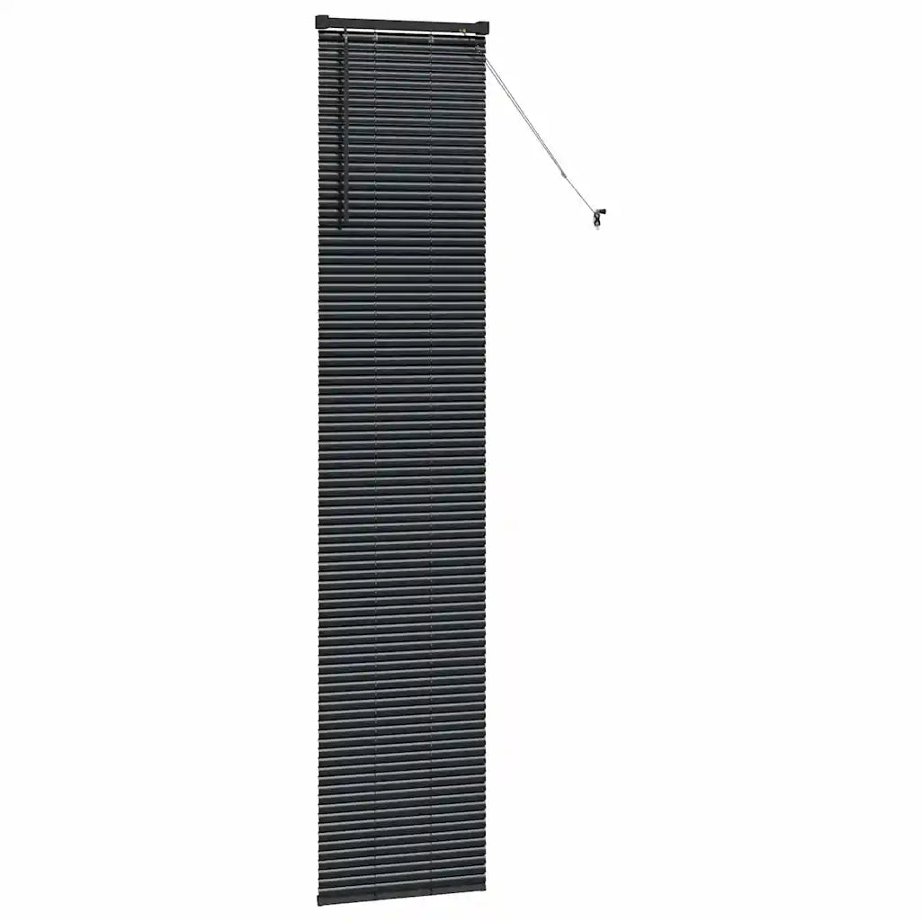 vidaXL Tenda per Finestra con tende Nero Alluminio