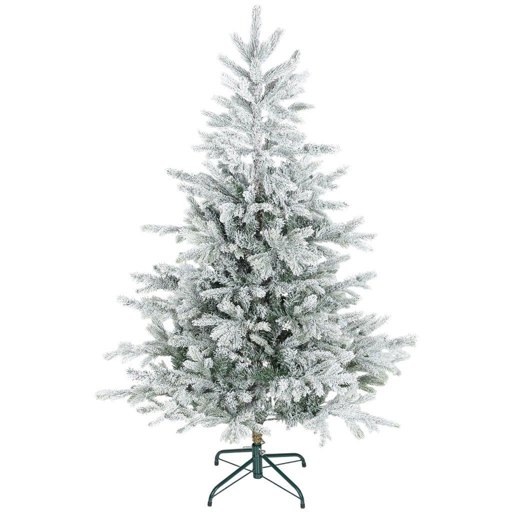 Albero di Natale Innevato ¨C Zephmum ¨C 150 cm con Rami Realistici e Base in Metallo Pieghevole
