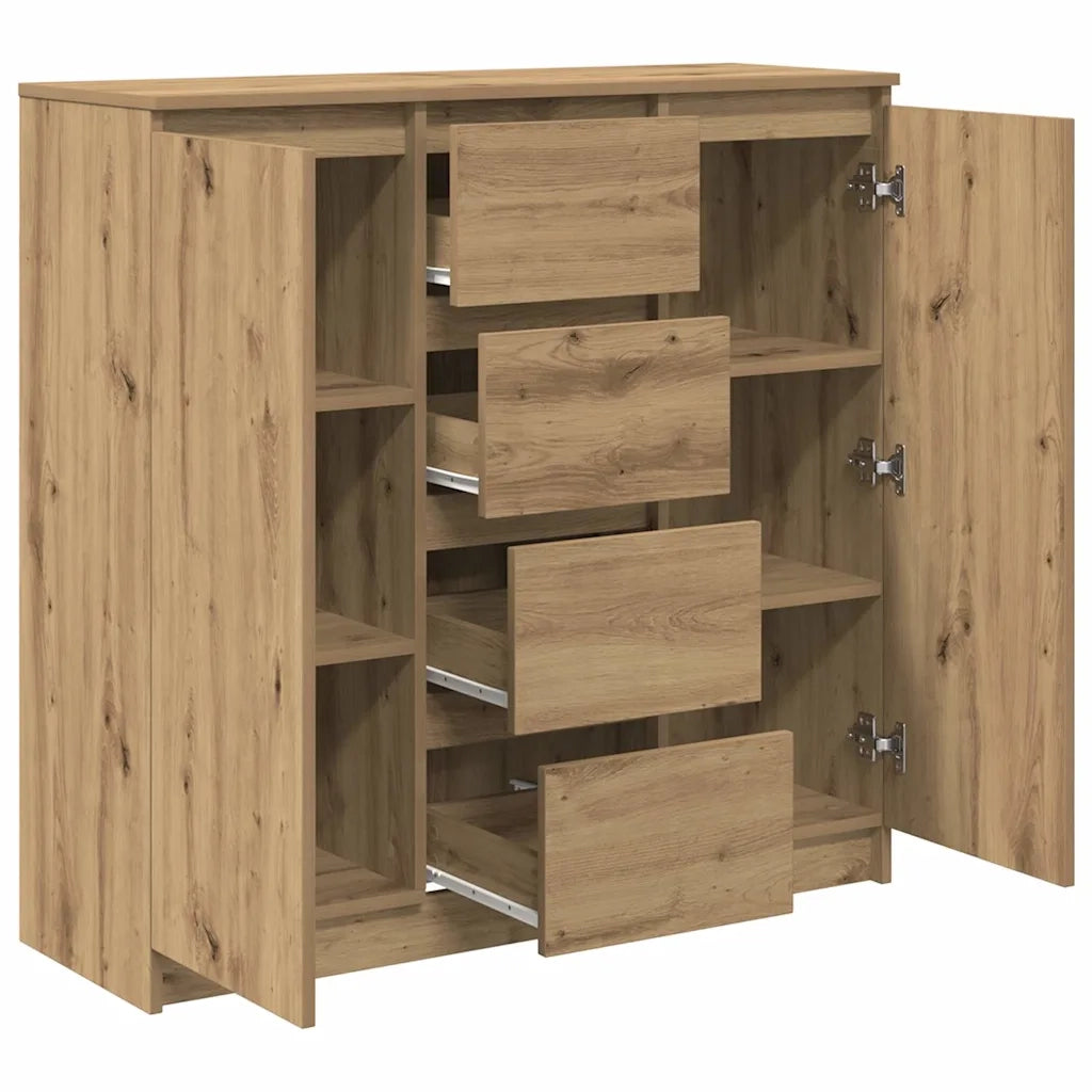 vidaXL Credenza con Cassetti Rovere Artigianale 100,5x35x98,5 cm