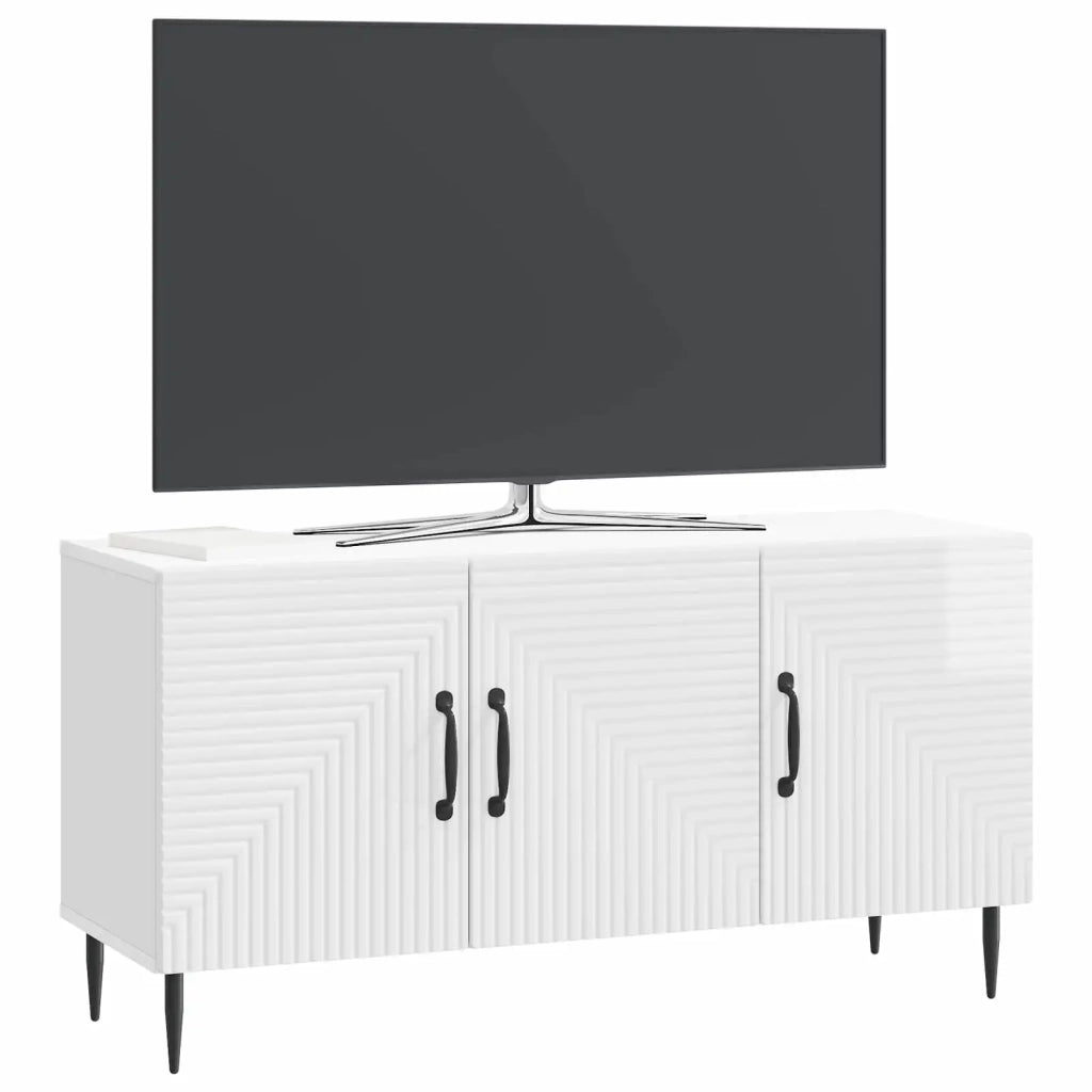 Mobile TV-Credenza per TV Bianco Lucido 99 x 34,5 x 50 cm Legno ingegnerizzato 924093