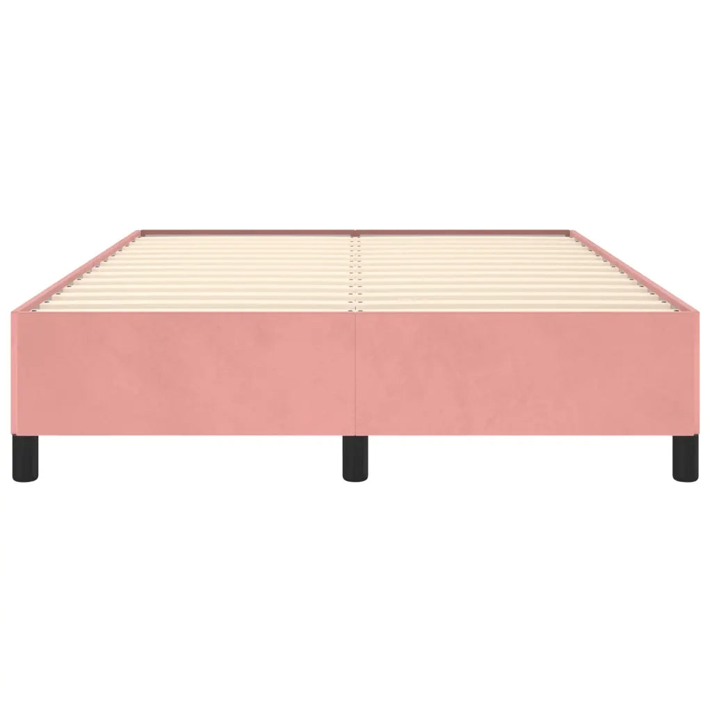 Giroletto-Struttura Letto Rosa 140x190 cm in Velluto 440449