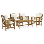 Set Divani da Giardino 5 pz con Cuscini in Massello di Acacia 3057978