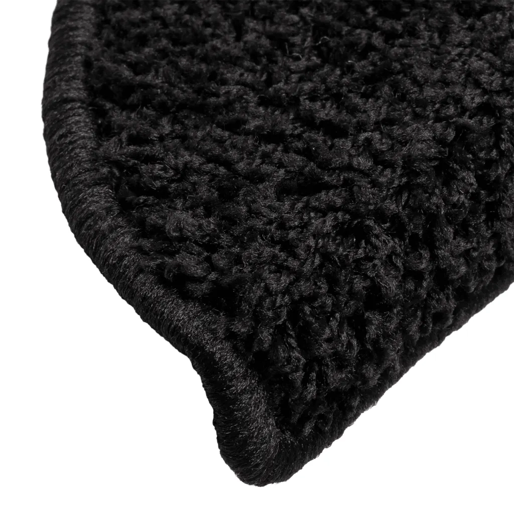 Tappetini per scale 15 pz 56x17x3 cm Nero Semicircolari 133893