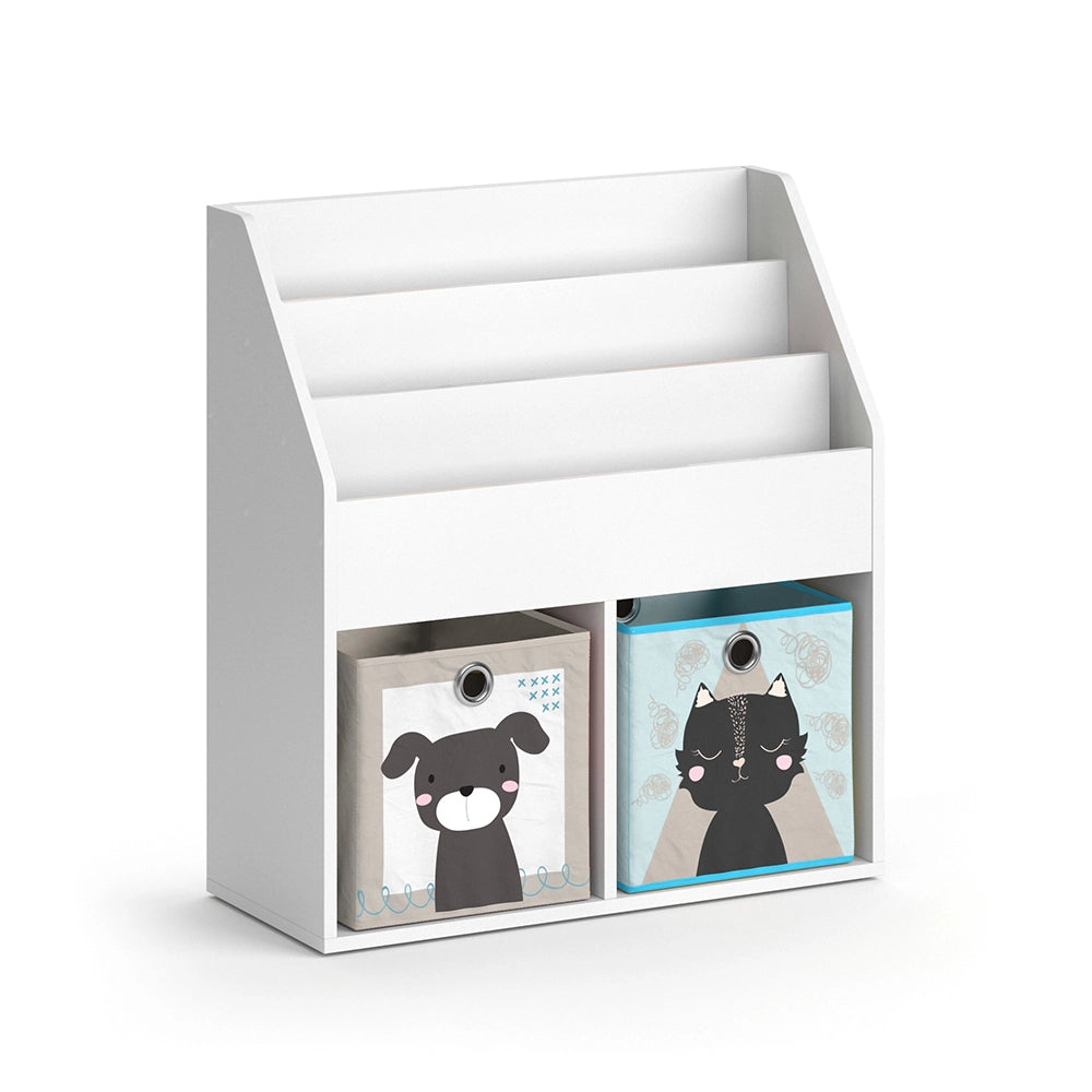 Vicco Libreria bambini Bianco 30.7 x 79 cm con 2 scatole pieghevoli opt.4