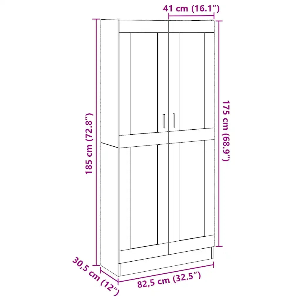 Credenza Legno Antico 82,5x30,5x185 cm in Truciolato 3318716