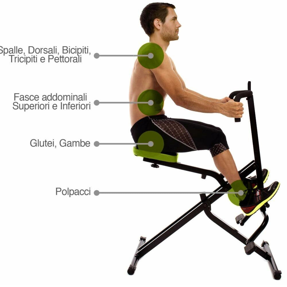 Attrezzo Total Fitness Allenamento Palestra Cardio Addominali Crunch con Display