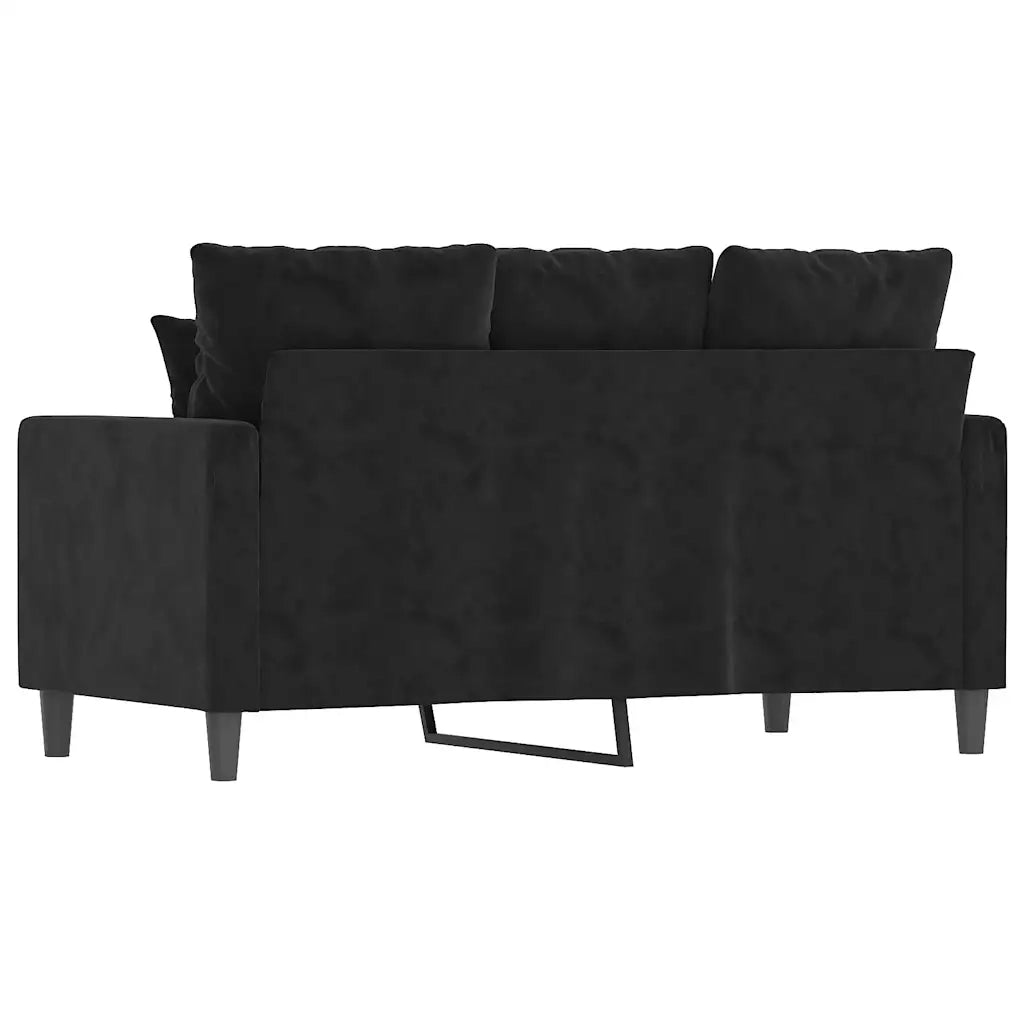 Divano a 2 Posti Nero 120 cm in Velluto 359298