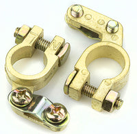 Coppia morsetti per batterie universali in ottone per auto