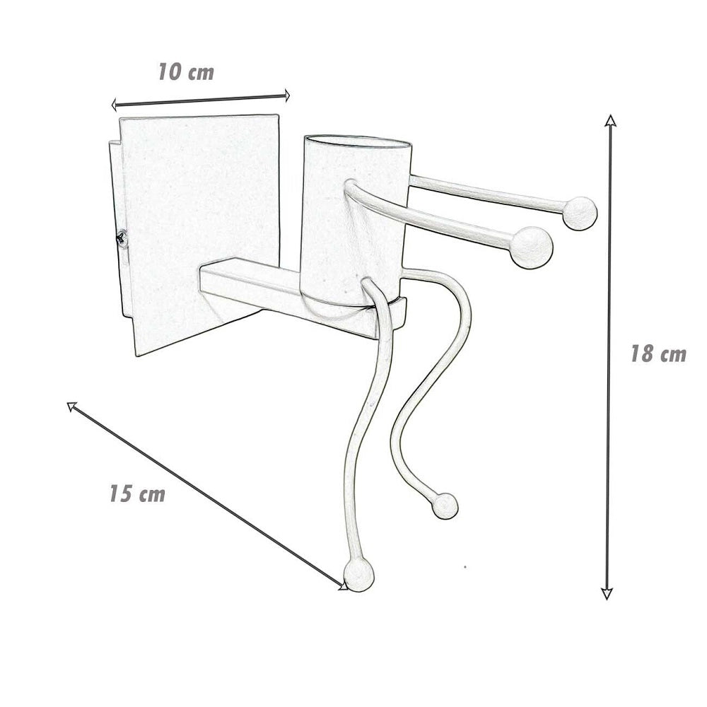 Applique Lampada da parete moderna con attacco E27 forma Omino Bianco seduto