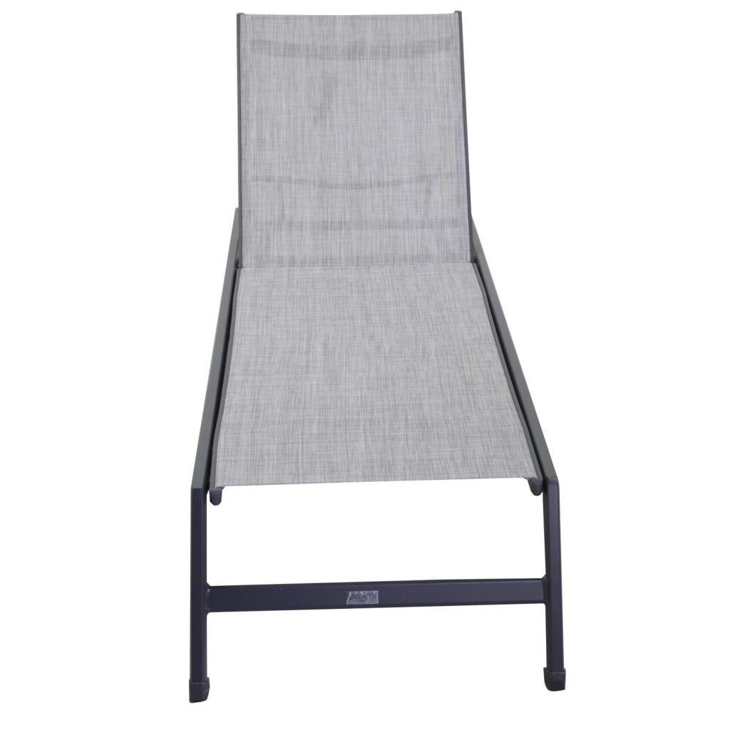 Lettino Prendisole da Giardino 195x55xh31 cm in Alluminio Cleveland Antracite